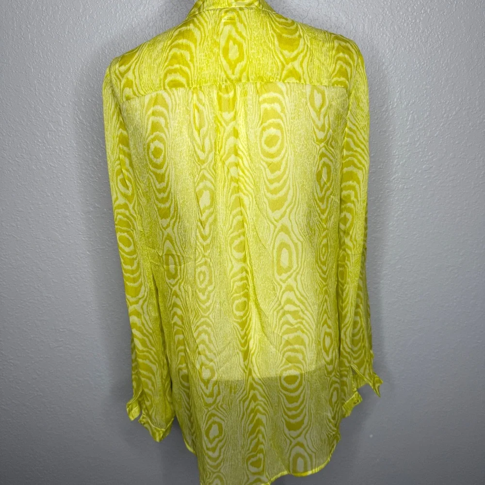 Diane Von Furstenberg Gilmore silk sheer Blouse -cp - Picture 5 of 8